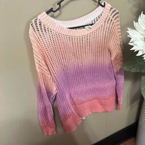 Gradient Pink and Purple Women's Sweater